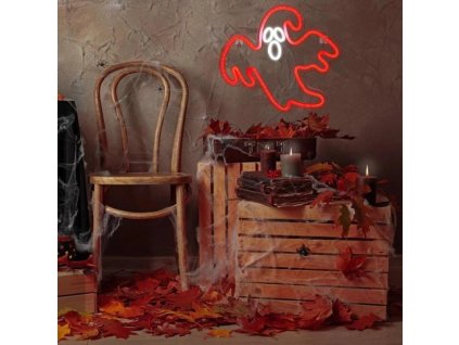 dekorativni led neon duch cerveny ien515575