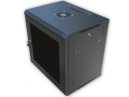 DATACOM 19" rozvaděč 12U/450 mm BK (sklo) černý
