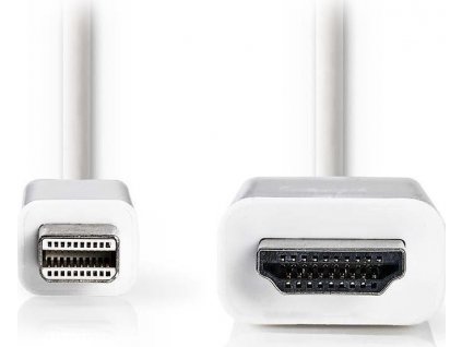 NEDIS kabel mini DisplayPort – HDMI/ mini DisplayPort zástrčka - HDMI zástrčka/ bílý/ 2m