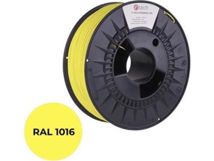 Tisková struna (filament) C-TECH PREMIUM LINE, PLA, sírová žlutá, RAL1016, 1,75mm, 1kg