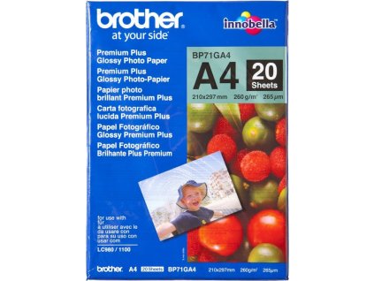 Brother BP71GA4 fotopapír A4 lesklý, 20 listů, 260g