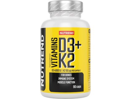 Nutrend Vitamins D3+K2, 90 kapslí