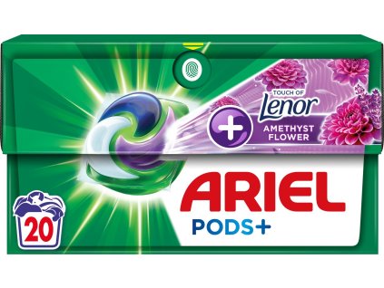 Ariel gelové kapsle Amethyst Flower Plus Krabice 20ks