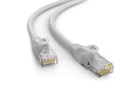 C-TECH kabel patchcord Cat6e, UTP, šedá, 1,5m