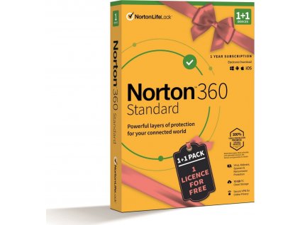 NORTON 360 STANDARD 10GB CZ 1uživ., 1 zařízení, 12měsíců, 1+1 ZDARMA, box