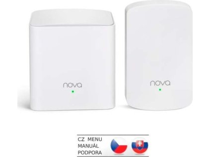 Tenda Nova MW5 (2-pack) WiFi AC1200 Mesh system Dual Band, 2x GLAN/GWAN, další 1x LAN, SMART CZ app