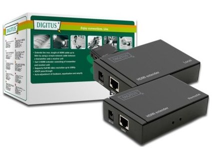 Digitus HDMI extender přes CAT5 až 50 metrů