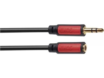 JACK kabel 3,5mm stereo, vidlice - 3,5mm zásuvka 2,5m
