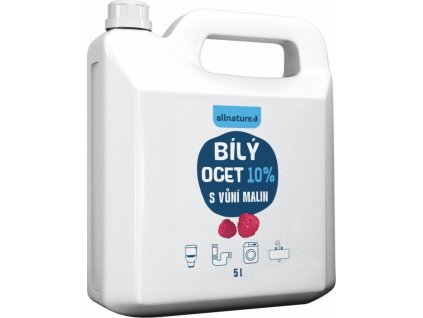 Allnature Bílý ocet 10 % s vůní malin 5 l