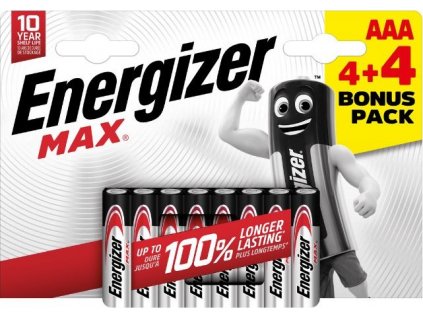 Energizer MAX - Mikrotužka AAA/4+4 zdarma