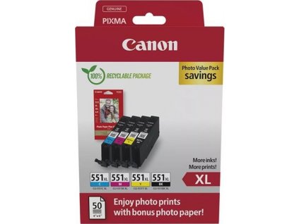 Canon CLI-551 XL C/ M/ Y/ BK Photo Value Pack