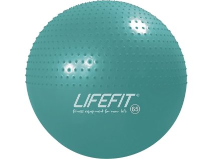 Gymnastický masážní míč LIFEFIT MASSAGE BALL 65 cm, tyrkysový