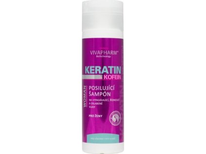 Vivapharm Keratinový posilující šampon s kofeinem pro ženy 200ml