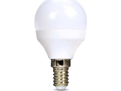Solight LED žárovka, miniglobe, 4W, E14, 3000K, 340lm, bílé provedení