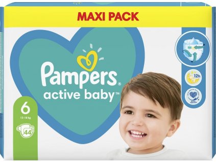 Pampers Active Baby Plenky Velikost 6, 13kg-18kg, 44ks