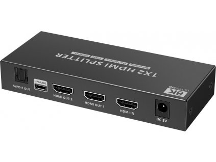 PremiumCord HDMI 2.1 splitter 1-2 porty, 8K@60hz, 4K@120Hz, 1080p, HDR+