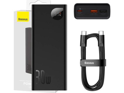 Powerbanka Baseus Adaman Metal, 20000mAh, 2xUSB, USB-C 30W (černá)