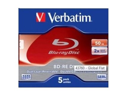 BD-RE VERBATIM DL Blu-Ray,Jewel,2x,50GB,(5-pack)