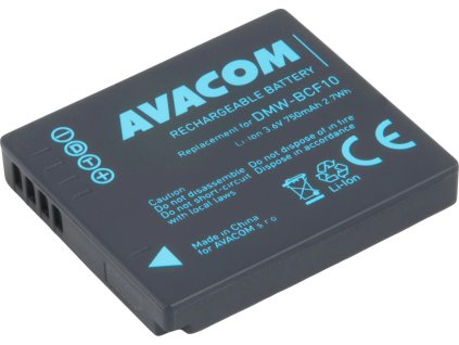 avacom pro panasonic dmw bcf10 li ion 3 6v 750mah 2 7wh ien520476