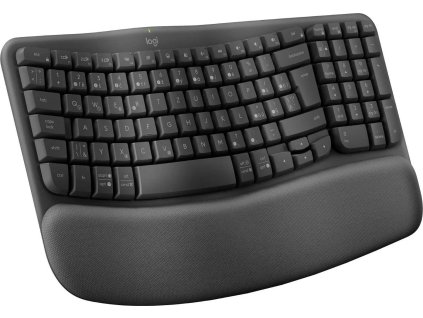 logitech bezdratova klavesnice wave keys cz sk cerna ien520483