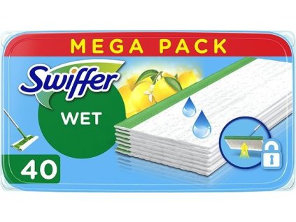 Swiffer Wet Citrus Fresh Náhradní vlhčené ubrousky na podlahu, 40 ks