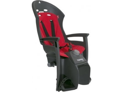 dětská sedačka HAMAX SIESTA PLUS polohovací s adaptérem na nosič - šedá/červená