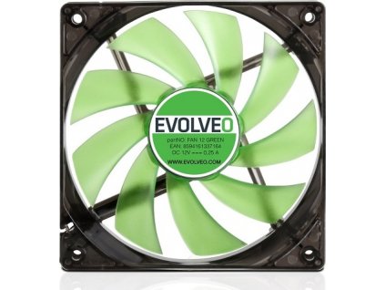 EVOLVEO ventilátor 120mm, LED zelený