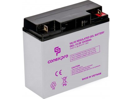 Conexpro baterie gelová, 12V, 20Ah, životnost 10-12 let, M5, Deep cycle