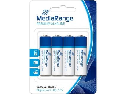 MediaRange Premium Alkalické baterie LR06 (AA) 1,5V blister 4ks/balení