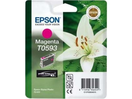 Epson T0593 Magenta Ultra Chrome K3 13ml pro Stylus Photo R2400 - originální