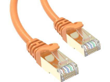 Conexpro slim patch kabel STP, CAT6A, 2m, oranžový