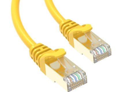 Conexpro slim patch kabel STP, CAT6A, 2m, žlutý