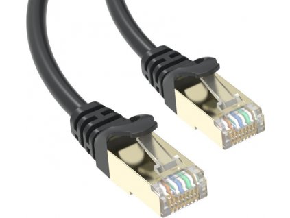 Conexpro slim patch kabel STP, CAT6A, 3m, černý