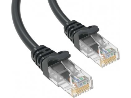Conexpro patch kabel UTP, CAT5e, 0.25m, ekonomy, černý