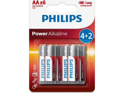 PHILIPS LR6P6BP/10 AA Power Alkaline baterie (6ks)