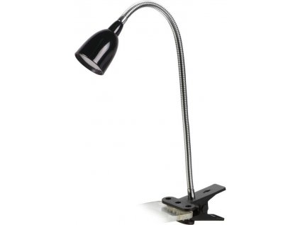 Solight LED stolní lampička, 2.5W, 3000K, clip, černá barva