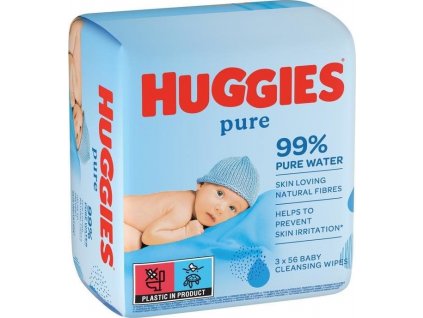 HUGGIES® Pure 3 x 56ks vlhčené ubrousky