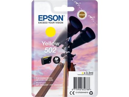 Epson 502 Yellow, žlutá - originální