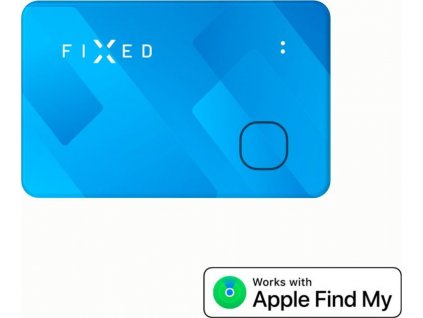 Smart tracker FIXED Tag Card s podporou Find My, bezdrátové nabíjení, modrý