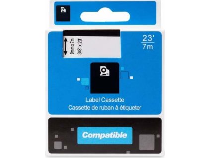 PRINTLINE kompatibilní páska s DYMO, 40918 S0720730,9mm,7m, černý tisk/žlutý podklad, D1