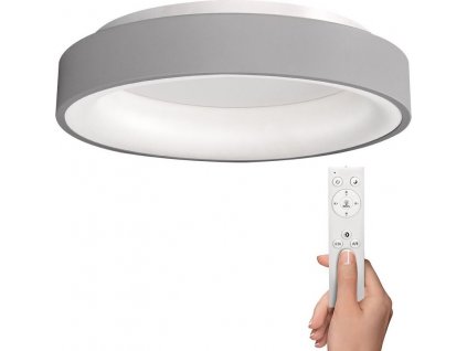 Solight LED stropní světlo kulaté Treviso, 48W, 2880lm, stmívatelné, dálkové ovládání, šedá