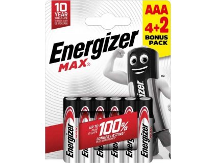 Energizer MAX - Mikrotužka AAA/4+2 zdarma