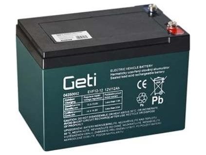 Baterie olověná 12V 12Ah GETI pro elektromotory