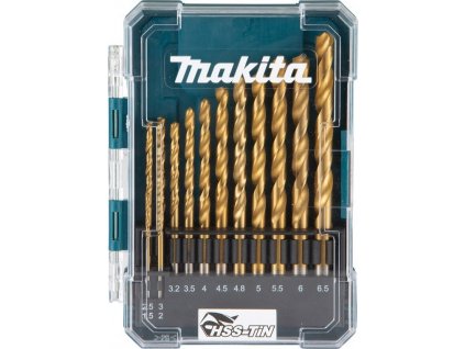 Makita D-72855 sada vrtáků do kovu HSS-TiN 1,5-6,5mm (po 0,5), 13ks