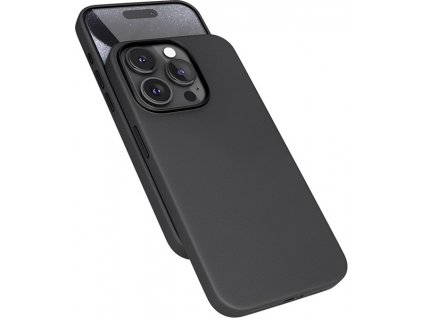 Epico Mag+ kožený kryt iPhone 15 Pro - černý