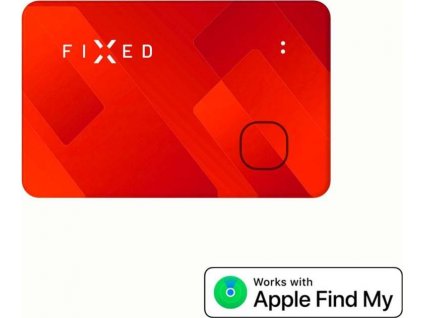Smart tracker FIXED Tag Card s podporou Find My, bezdrátové nabíjení, oranžový