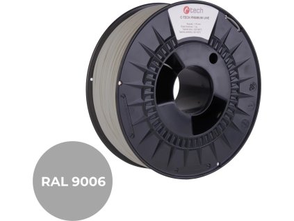 c tech premium line petg bily hlinik ral9006 1 75mm 1kg ien443527