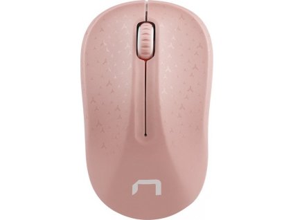 Natec bezdrátová myš Toucan, 1600 DPI, růžovo-bílá