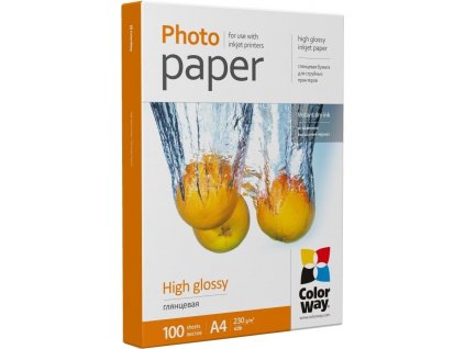 ColorWay fotopapír/ high glossy 230g/m2, A4/ 100 kusů