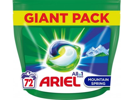 Ariel Gelové kapsle na praní Mountain Spring, 72 ks